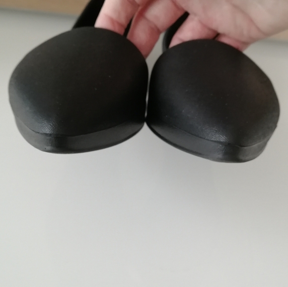 Native Audrey D'Orsay Black Pointed Toe Flat Rubber Comfort Waterproof Slip On 7 - Picture 4 of 14